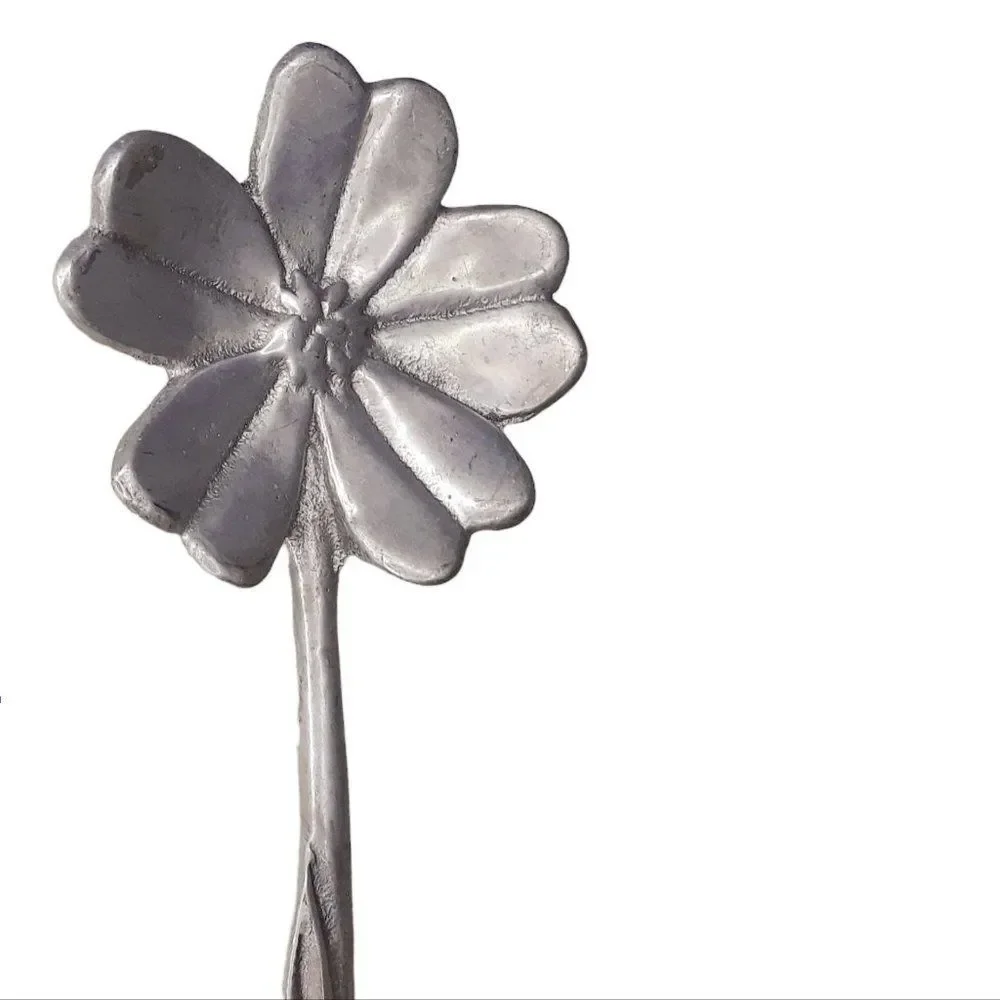 Flower Stirrer Pitcher Swizzle Stick Silver